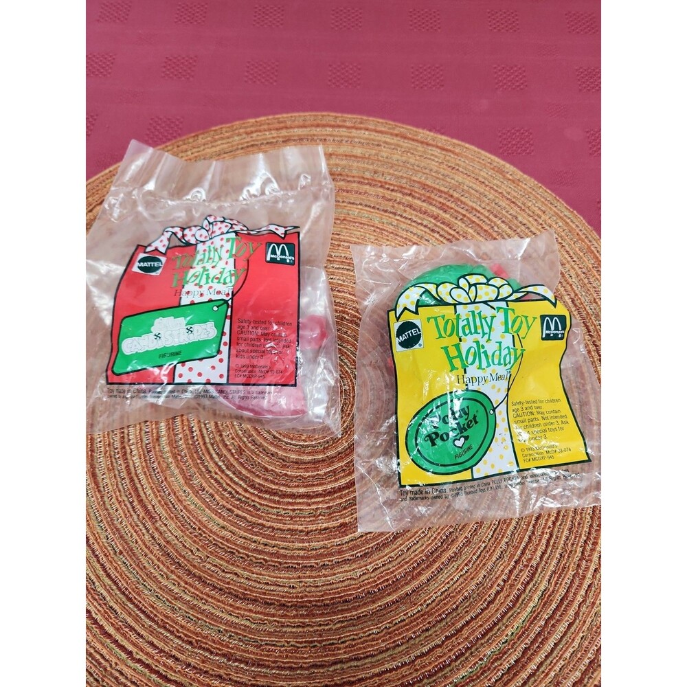 Vintage 1993 McDonald's Happy Meal Totally Toy Holiday Toys Lot Of 2 Sealed